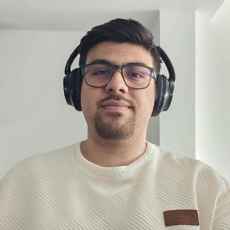 Sayed Navid Azimi wearing headphones